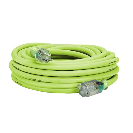 Flexzilla SJTW Extension Cord, 10 AWG, Outdoor, 10/3, 1 Outlets, Green, 50 ft FZ512930
